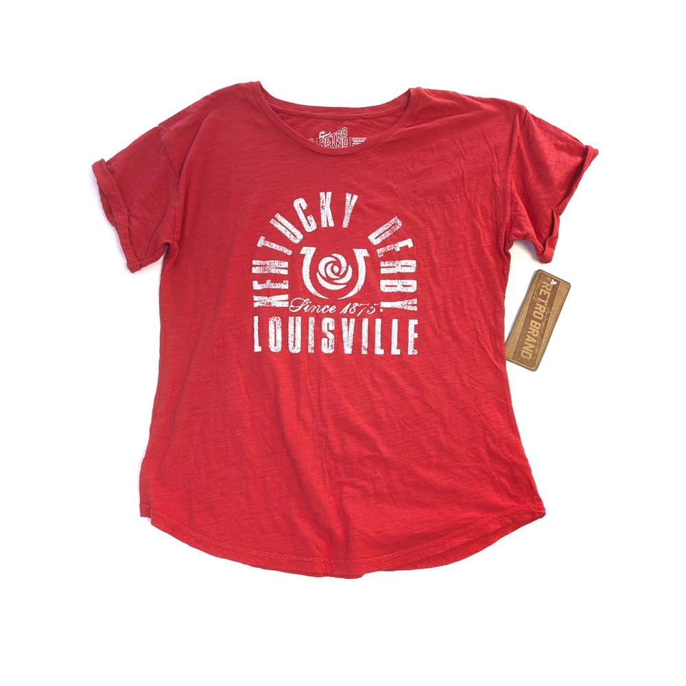 The Original Retro Brand Kentucky Derby Louisville Red Graphic T-Shirt Large